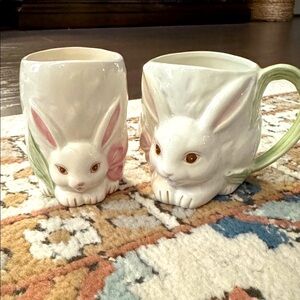 Takahashi Hand Painted Bunny Mug and Cup